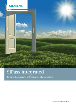 Brochure commerciale - SiPass integrated