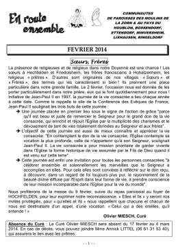 SUPPLEMENT AU BULLETIN DU DOYENNE