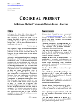 Bulletin de mai-juin 2014 - Accueil - Eglise protestante unie Reims