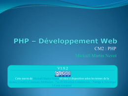 CM2 : PHP - Mickaël Martin Nevot / Recueil des cours