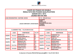 resultats - Fédération Française de Tennis