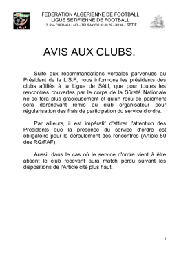proces verbal n°07-2015 - Ligue Sétifienne de Football