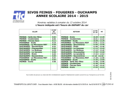 Horaires - SIVOS Feings/Fougères/Ouchamps