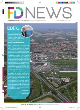 Newsletter Septembre 2014 - Flandre Intérieure Développement