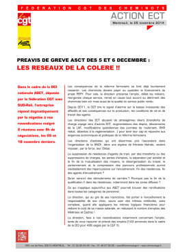 ACTION ECT - Le Syndicat CGT des Cheminots de Caen