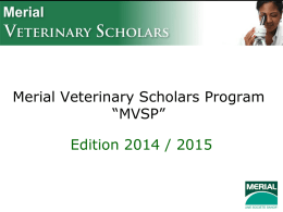 Présentation MVSP 2014-2015 - Ecole nationale vétérinaire de