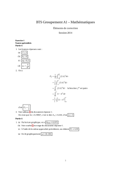 BTS Groupement A1 – Mathématiques