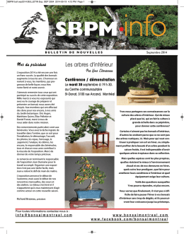BULLETIN Exp. SEP 2004 - Société de bonsaï et de penjing de