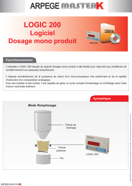 Fiche produit LOGIC 200 Logiciel Dosage mono - Arpege