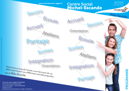 Programme : Centre Social Michel-Escande