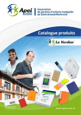 Catalogue Le Verdier - APEI de Saint-Amand
