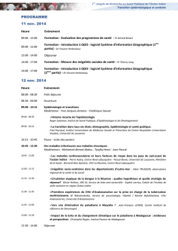 programme final - Congrès de Recherche en Santé Publique Océan