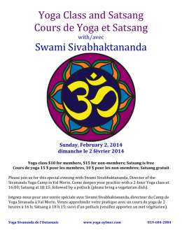 Feb 2 Swami Sivabhaktananda - yoga