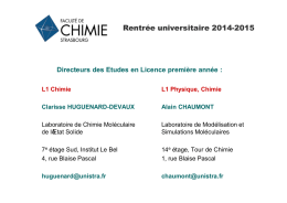 Chimie - Université de Strasbourg