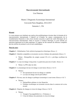 Fiche de cours - Master 111 - Université Paris Dauphine