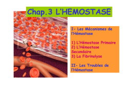 Cours3 hemostase