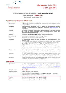 Invitation et Règlement 2014 - Morges