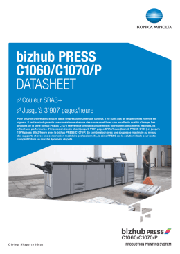 Datasheet bizhub PRESS C1060 / C1070 / P, PDF