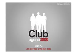 Offres A3 - Présentation du club AGENA 3000