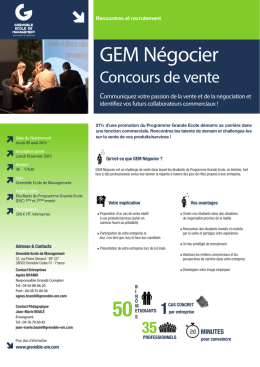 GEM Négocier 50 - Grenoble Ecole de Management