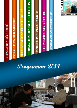 Programme 2014 - EUROLIFT FORMATION