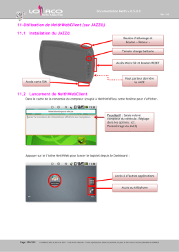 11- Utilisation de NeithWebClient (s 11.1 Installation du JAZZ© 11.2