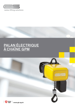 Prospectus: Palan électrique à chaîne GPM