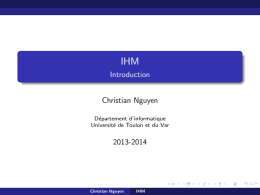 IHM - Introduction