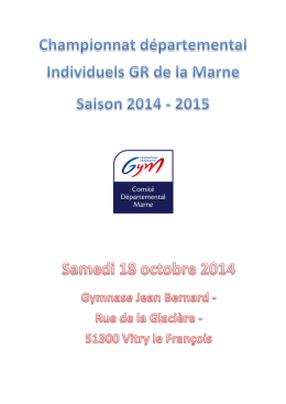 Dossier du Championnat départemental indiv GR de la Marne
