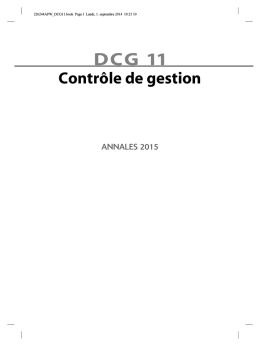 Contrôle de gestion DCG 11