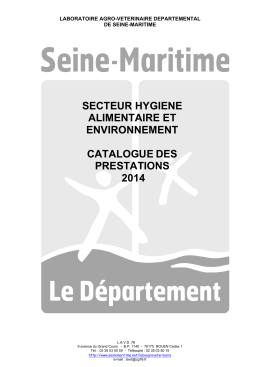 Catalogue des prestations HAE 2014 département de seine