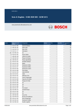 Vue éclatée Bosch GCM 10S
