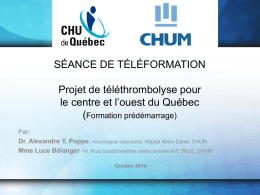 Teleformation #1 telethrombolyse CHUM (21-10-14)