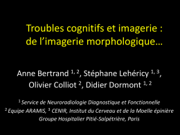 Troubles cognitifs et imagerie