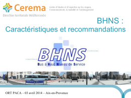 Caractéristiques et recommandations sur les BHNS