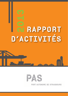 rapport annuel 2013 - Port autonome de strasbourg