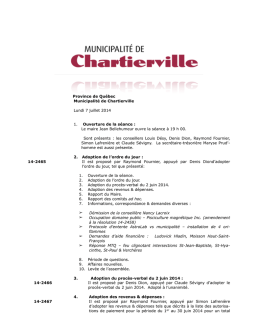 Lire - Municipalité de Chartierville