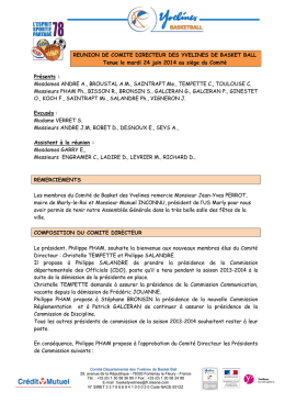 24 juin 2014 - Comité Départemental des Yvelines de Basket Ball