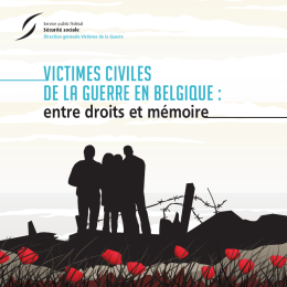 Victimes civiles de la guerre en Belgique : entre droits et mémoire