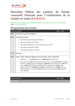 Programme provisoire Ramaqs version 08 04 2014