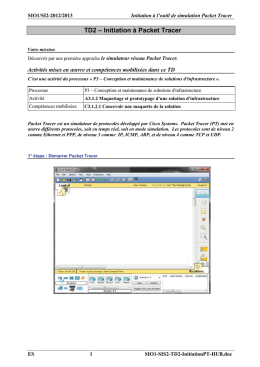 Initiation à Packet Tracer
