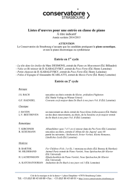 liste piano 14 15 - Conservatoire de Strasbourg