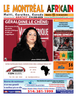 GÉRALDINE LE CHÊNE: - Le montreal africain