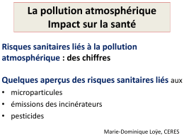Pollution atmosphérique - impact sanitaire