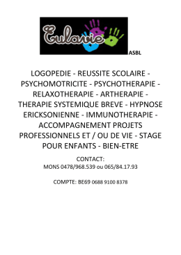 LOGOPEDIE - REUSSITE SCOLAIRE