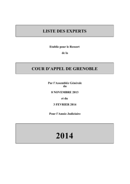 Liste 2014 - Cour de cassation