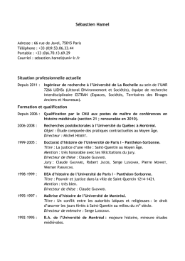 CV détaillé - LIENSs - Université de La Rochelle