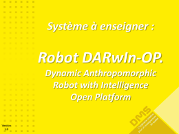 Présentation de la solution didactisée du robot DARwIn