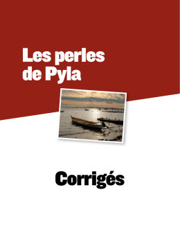 Les perles de Pyla Corrigés