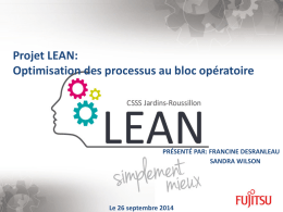 Projet LEAN: Optimisation des processus au bloc opératoire